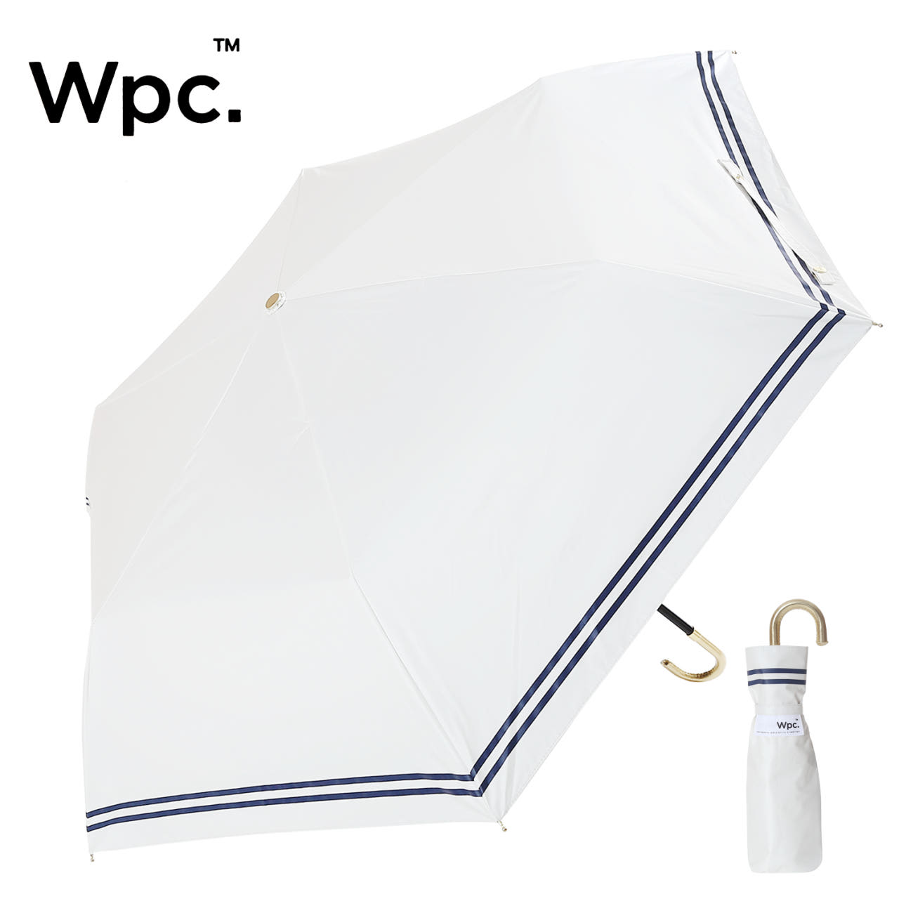 Wpc 양산 세일러 마린 우양산 자외선 차단 암막 초경량 접이식 미니 양우산 - 상품 이미지
