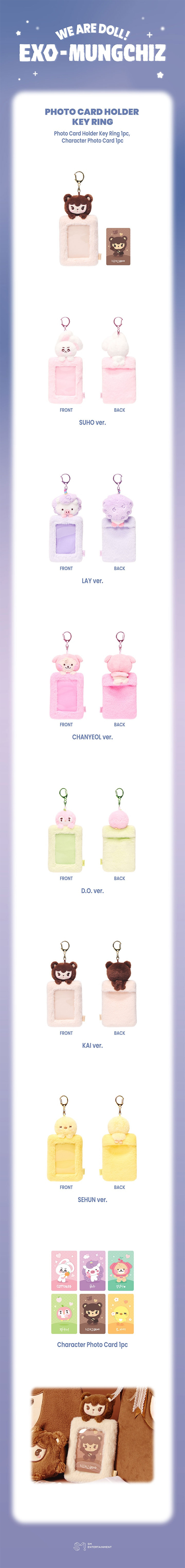 EXO-MUNGCHIZ Photo Card Holder Keyring — EXO