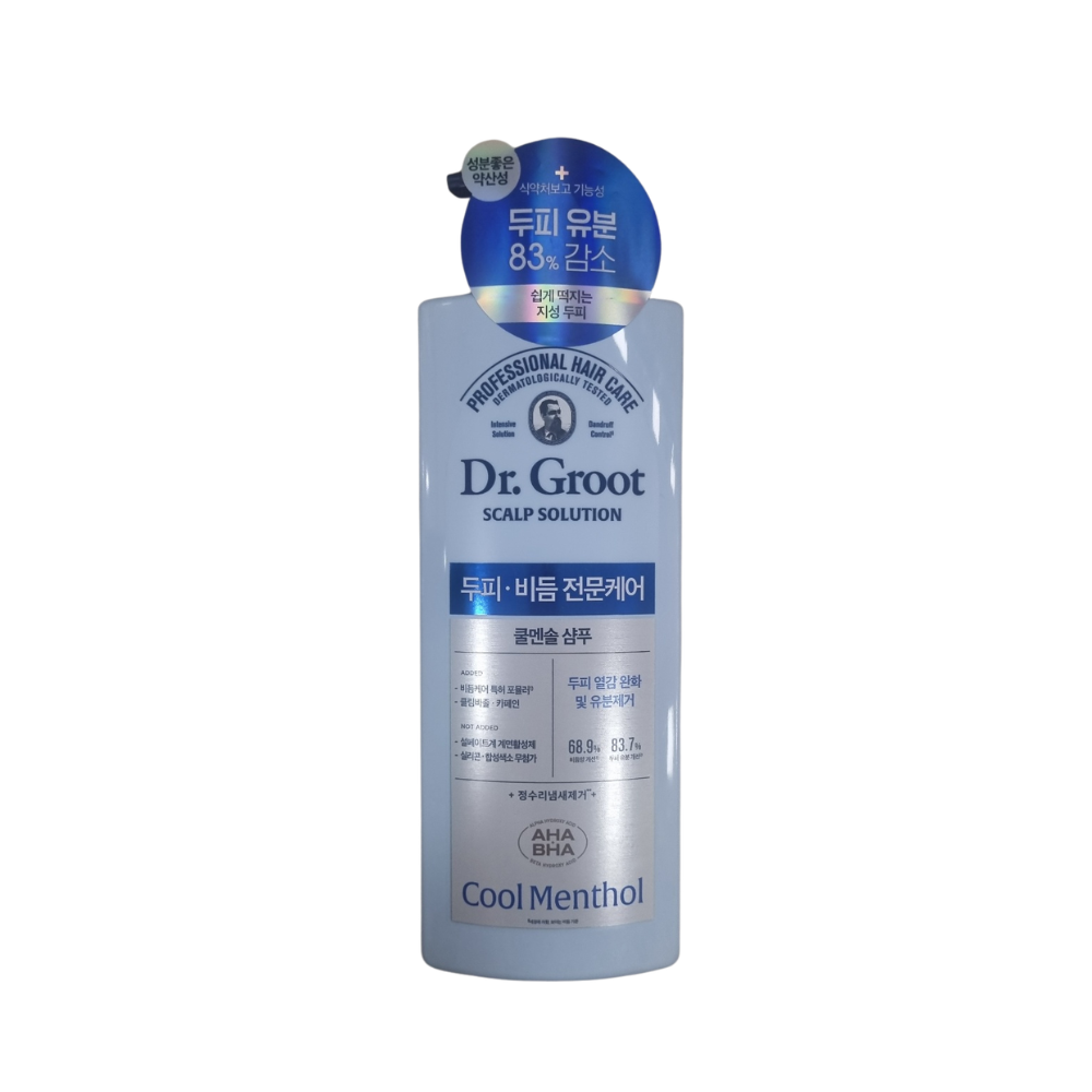 닥터그루트 스칼프솔루션 쿨멘솔 샴푸 700ml x1개 지성두피 정수리 냄새제거 - 상품 이미지