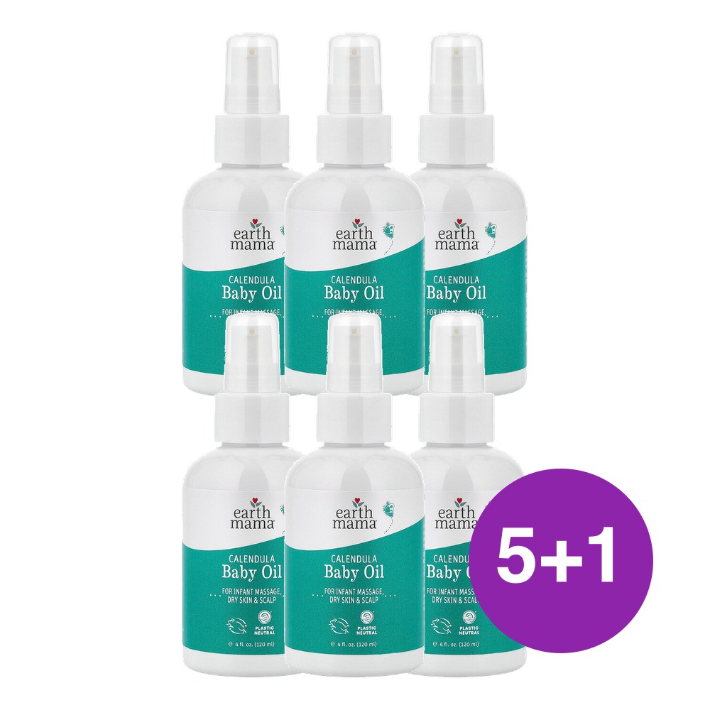 Earth Mama 카렌듈라 베이비 오일 120ml, 6개