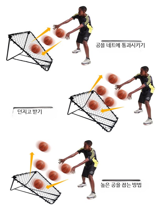 농구 훈련 네트 보조 장비 제어 패스 리턴망 그물망 단일상품 - 상세 이미지 4