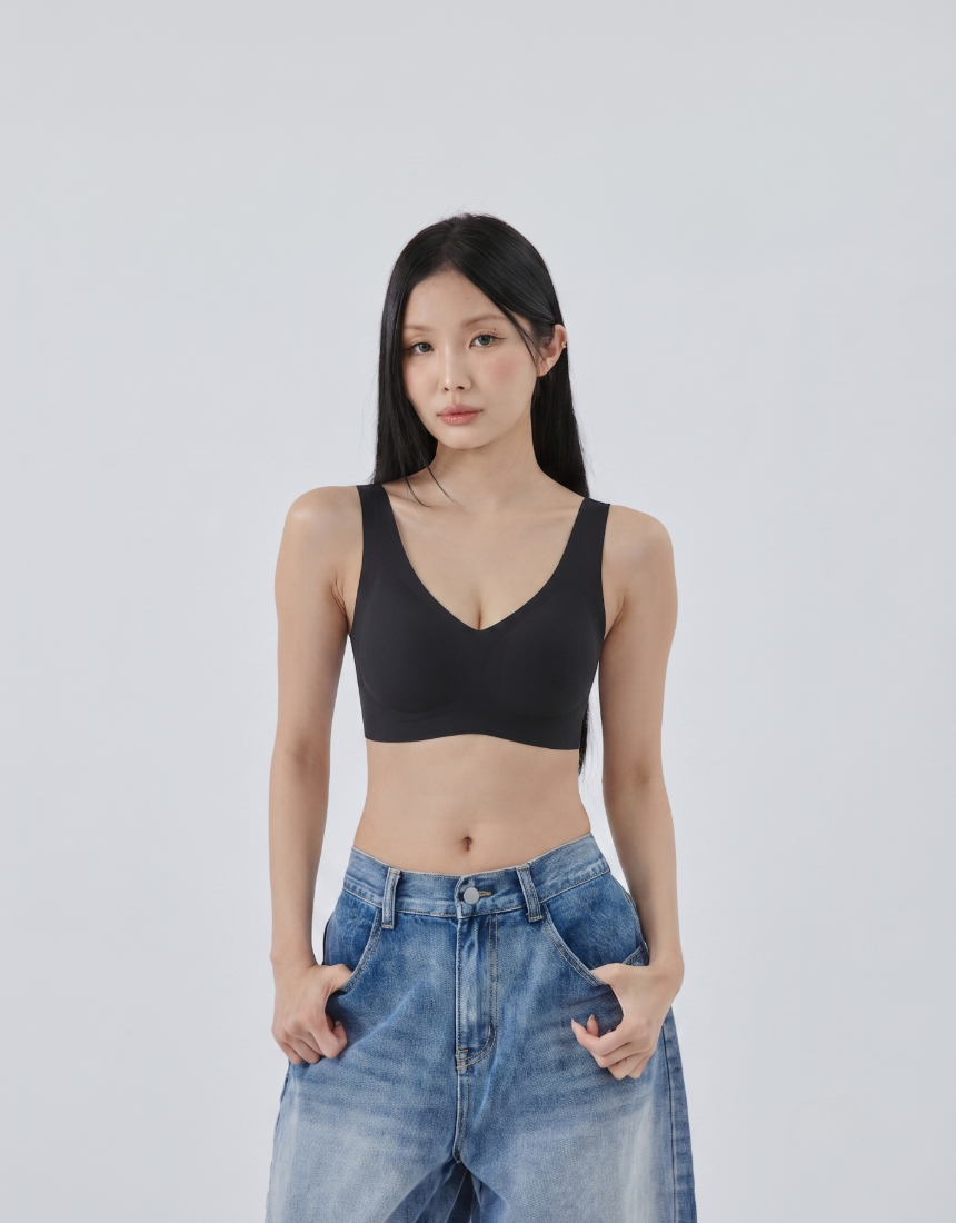 홀딧 심리스 브라 처진가슴 들뜸없는 잡아주는 노와이어 후크없는 스포츠 노후크 브라탑 상품 이미지