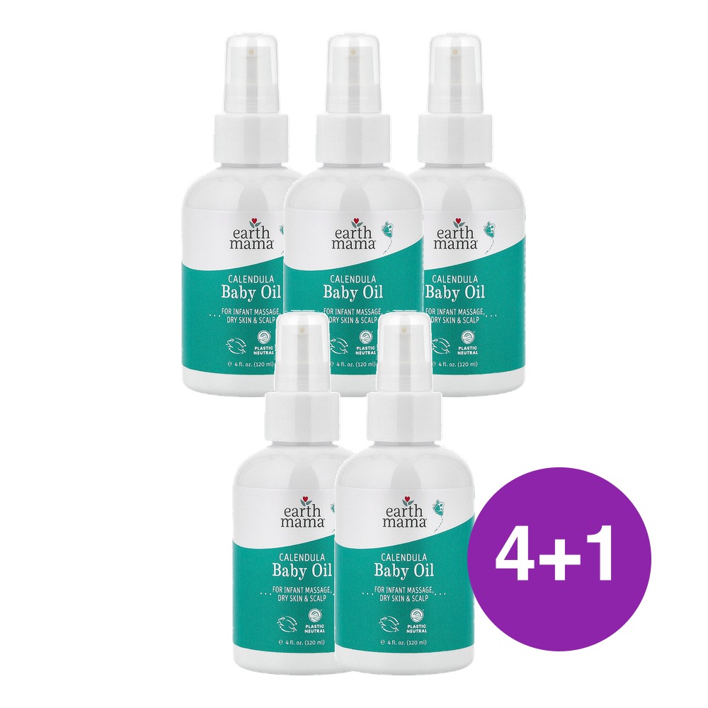 Earth Mama 카렌듈라 베이비 오일 120ml, 5개