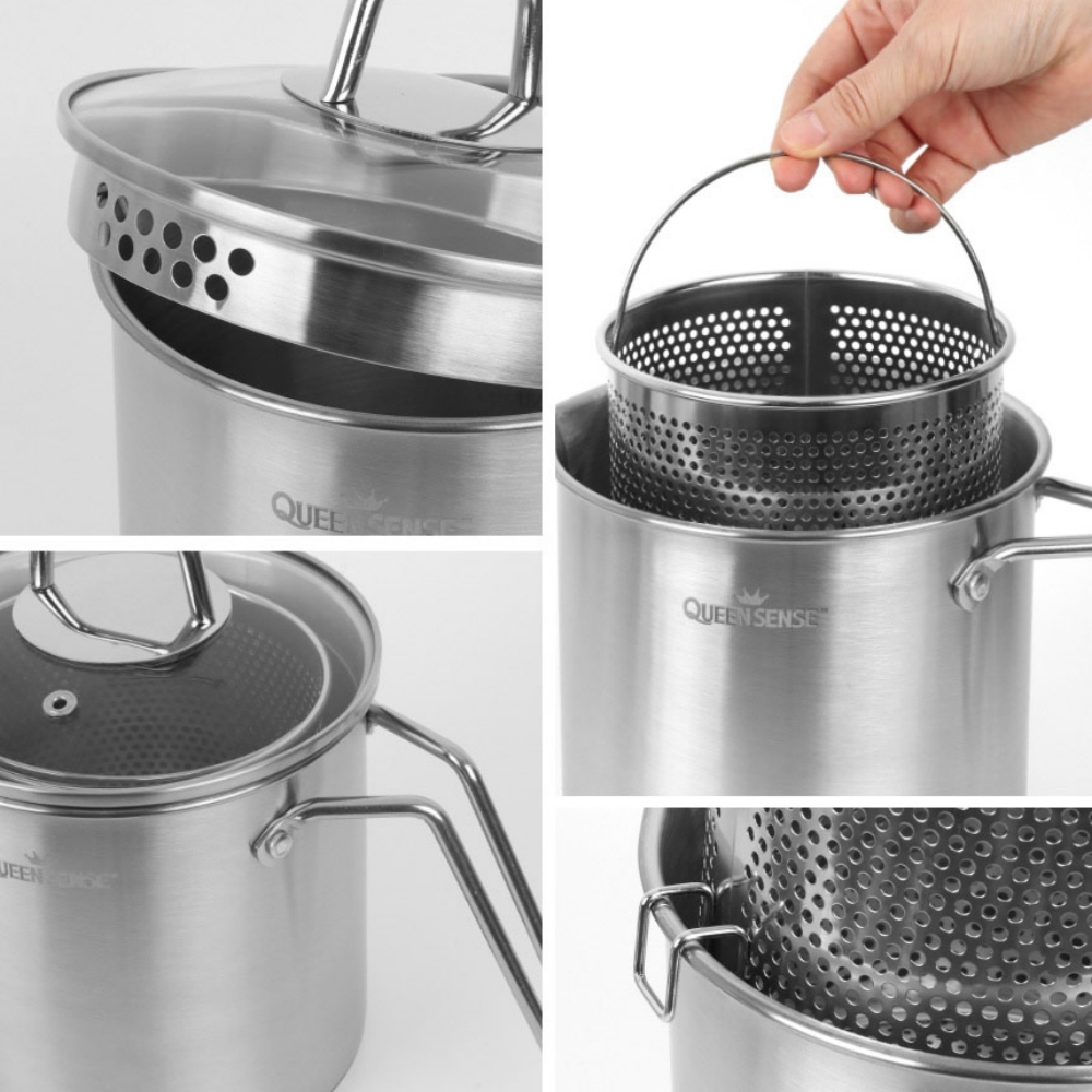 대용량 케틀팟 3.3L 인덕션 스텐 거름망 멀티팟 파스타 어묵탕 보리차 주전자 - 상세 이미지 4