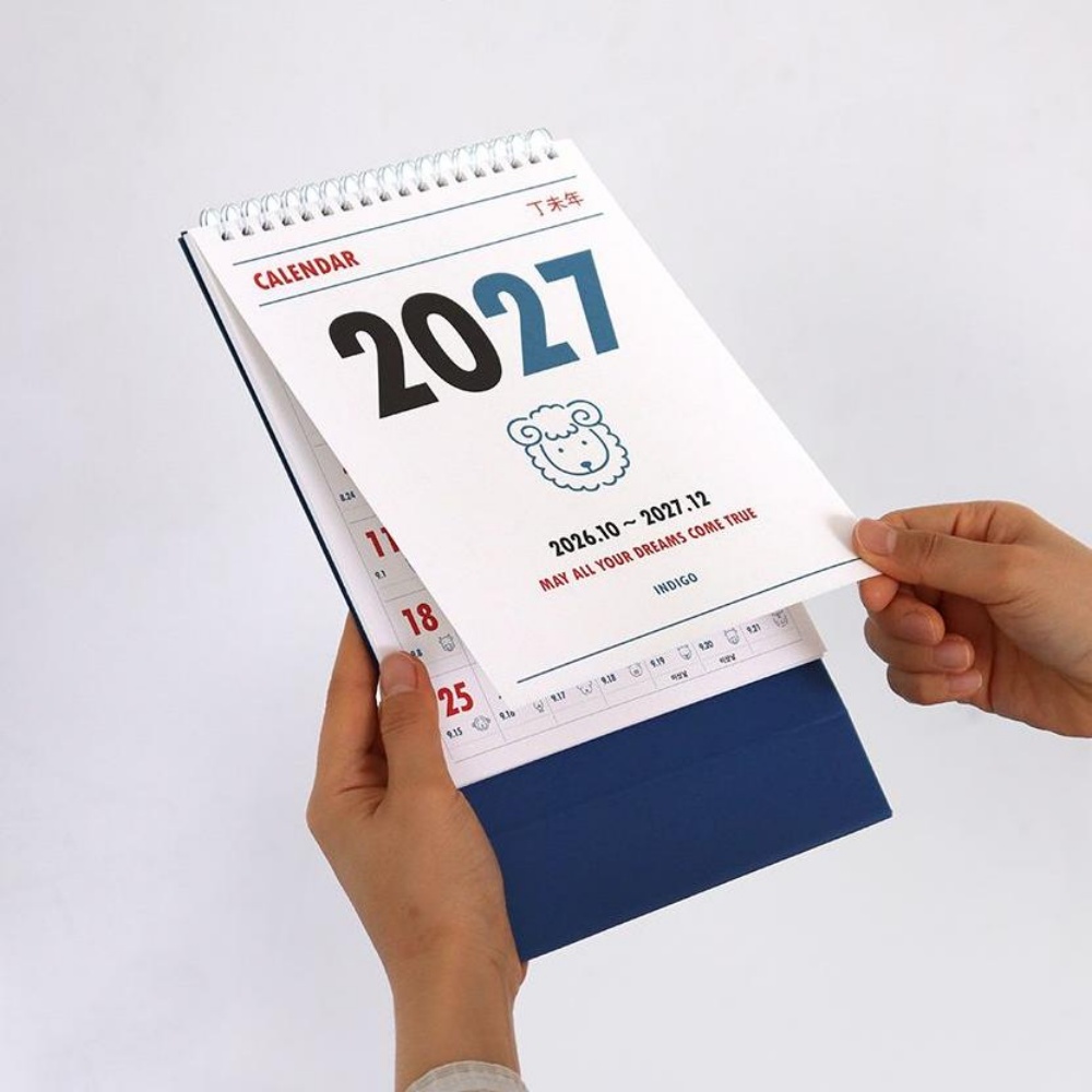 2027년 미니 탁상달력 2026년 하반기 27년 절기 달력 음력 1년 연달력 이미지 8