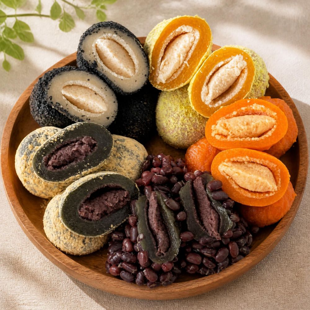 제주 오메기떡 제라헌 제주도떡 황칠 차조떡 한라봉 흑임자 단호박 팥 쑥 혼합 1.1kg - 상품 이미지