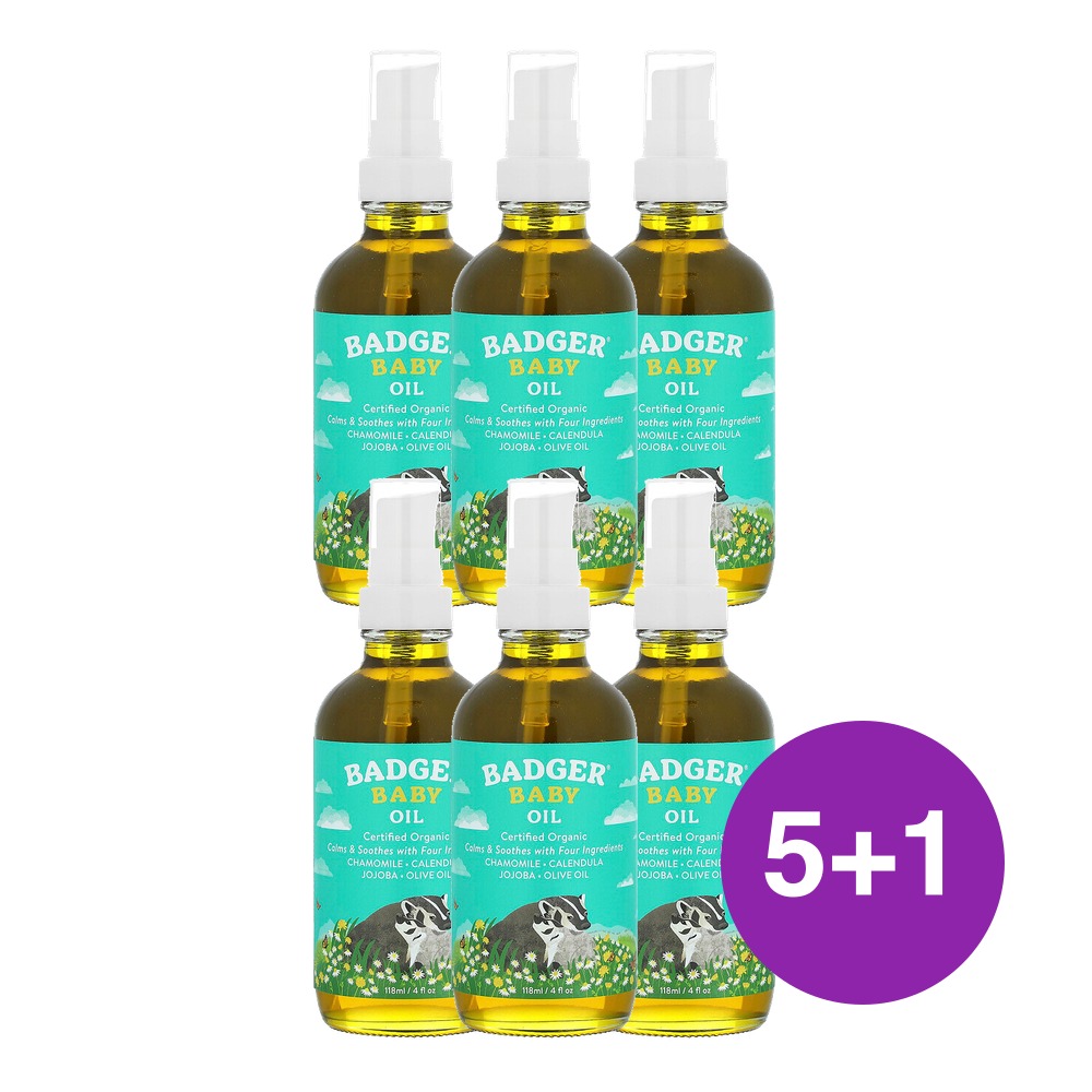 Badger 베이비 오일 118ml, 6개