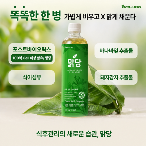 맑당 혈당상승억제 바나바잎차 돼지감자차 식이섬유 포스트바이오틱스 500ml, 40개 - 상세 이미지 3
