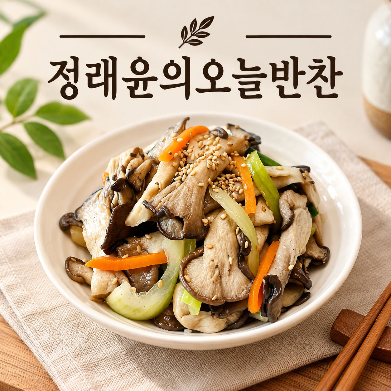 일주일반찬 대용량 국내산 느타리버섯볶음 450g 가정식 수제 반찬 - 메인 이미지