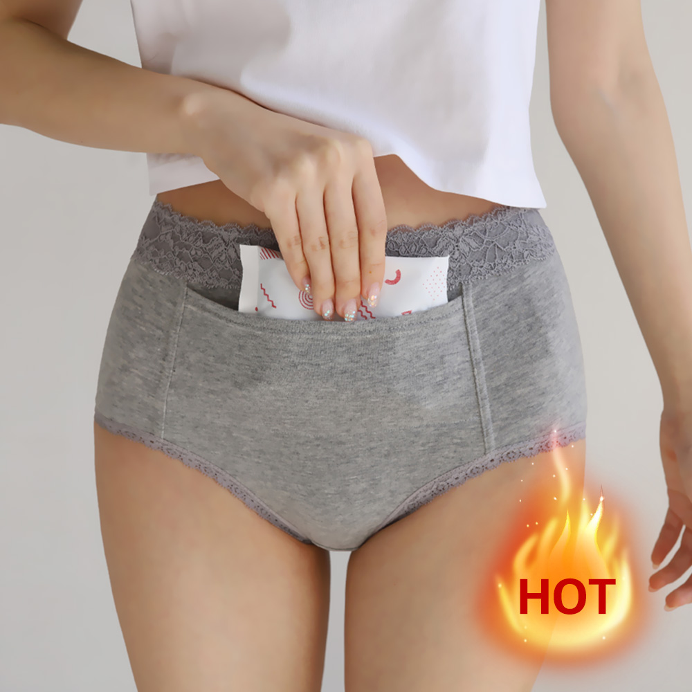 [N배송] 크라시앙 여성 핫팩 주머니팬티 배를 따뜻하게 포켓 삼각팬티 여자속옷 - 상품 이미지