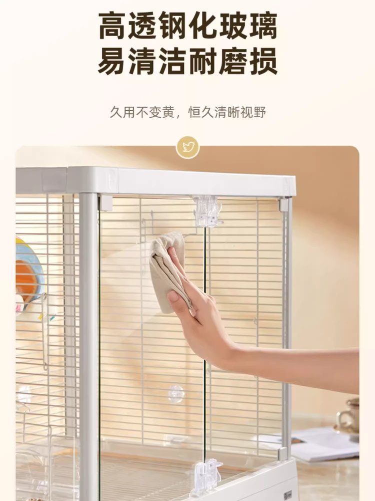 앵무새 아크릴 새장 케이지 조류 사육장 날림장 놀이터 코코넛쉘 이미지 6