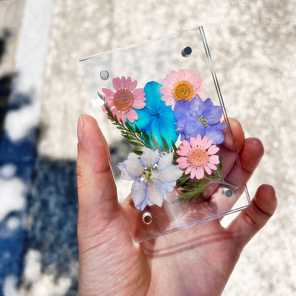 압화 아크릴 액자 만들기 키트 diy 드라이플라워 네잎클로버 선물 - 상세 이미지 3