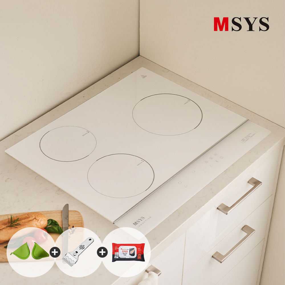 [전국설치비포함] 한샘 인덕션 3구 쿡탑 CTB-MS523YD 화이트 매립형 MSYS