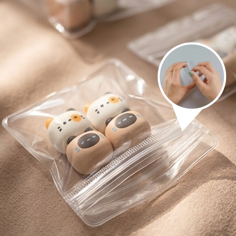 미니 투명 pvc 파우치 말랑이 비닐 악세사리 인형 보관 방수 사각 - 상세 이미지 4