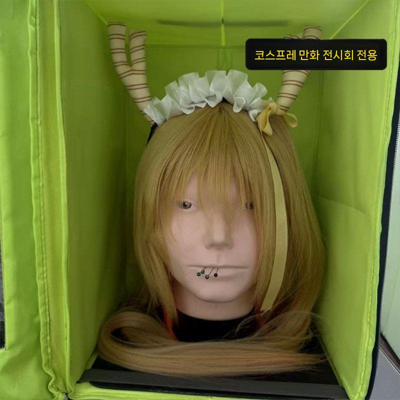가발 보관함 가발케이스 부분가발 수납 보관 케이스 접이식 36cm - 상세 이미지 5