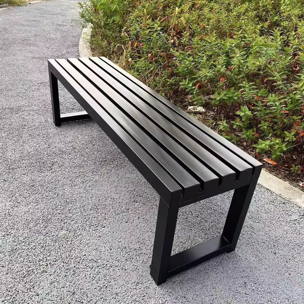 야외 철제 의자 펜션 마당 용품 야외용 공원 정원 벤치 1m - 상세 이미지 2