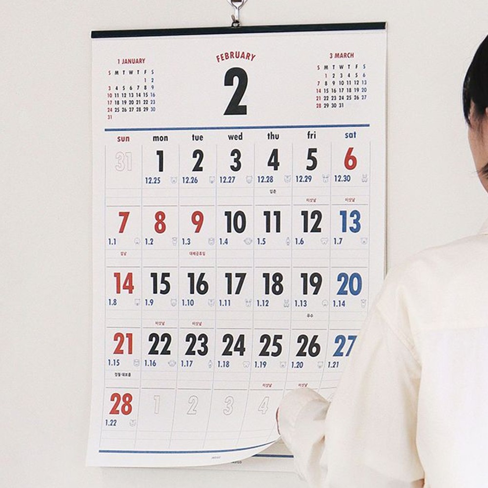 2027 벽걸이 달력 대형 27년 A2 인디고 루나 2027년 큰 벽달력 옛날, 1개 - 상세 이미지 4