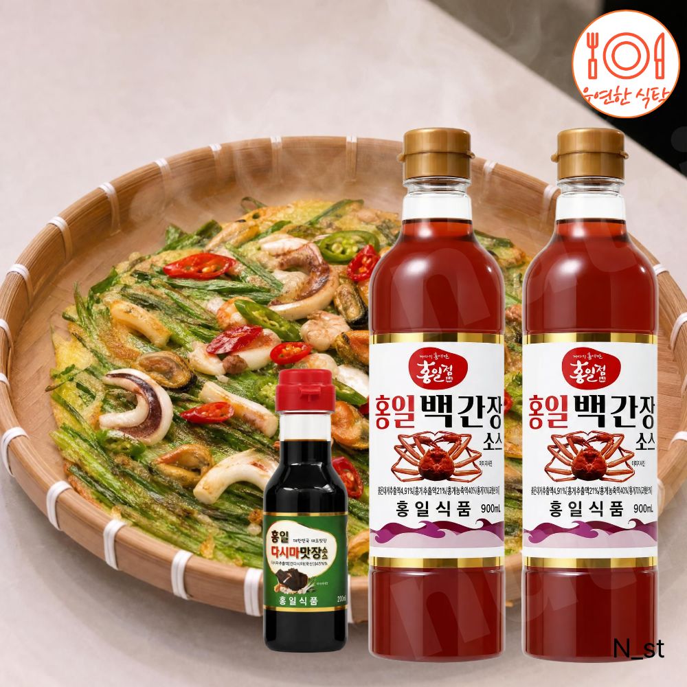 홍일백간장 홍게백간장 900ml 2병 + 맛장 200ml 편스토랑 손태진 지승현 파전 상품 이미지