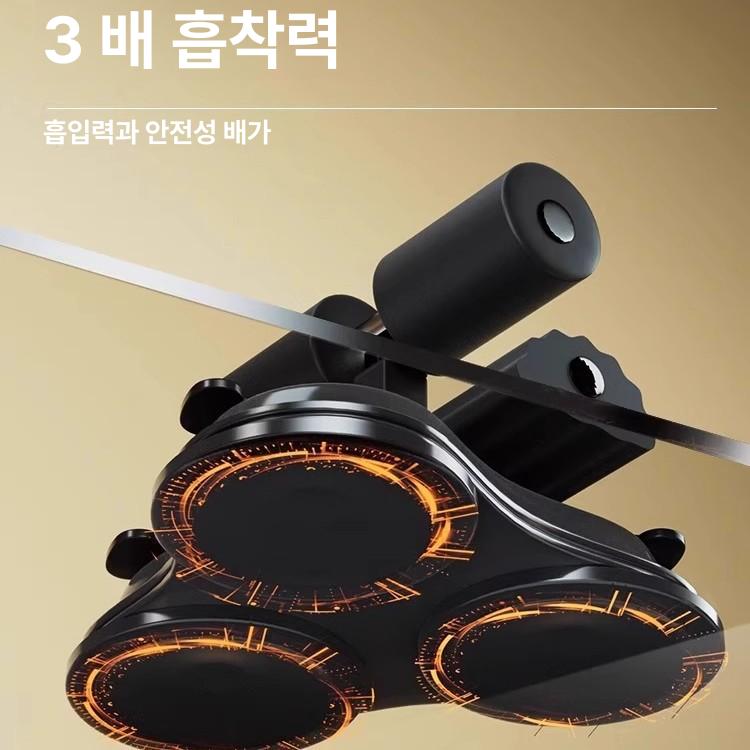 실내용 흡착식 복근 운동기구 허리 복부 근력 강화 싱글 흡착판 블랙 - 상세 이미지 3