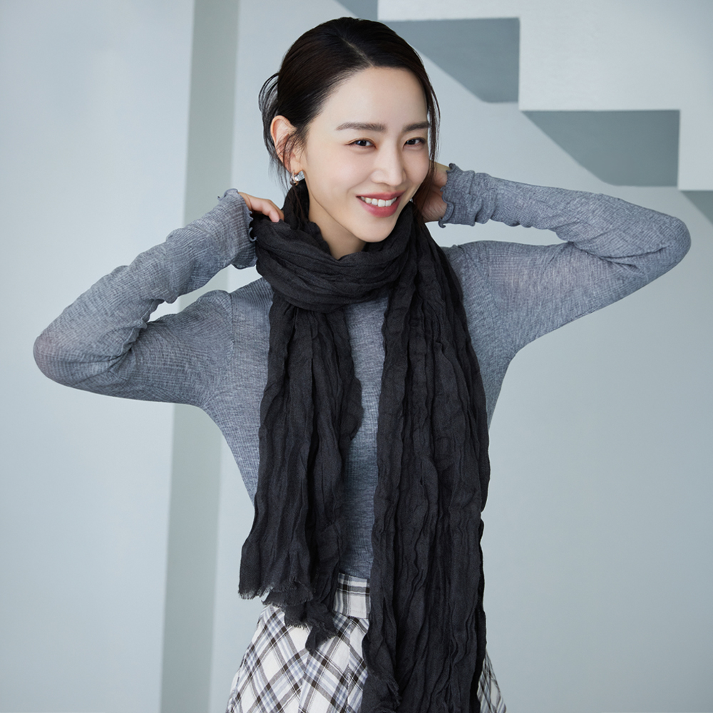더엣지 [2종세트] 26FW 울블렌드 크링클 스카프 - 상품 이미지