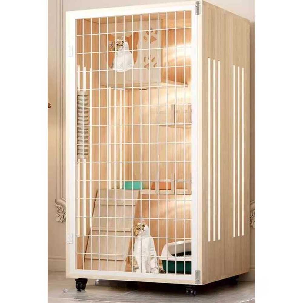 실내 고양이 빌라 격리장 호텔장 용품 펫 놀이터 하우스 60x60x120 - 상품 이미지