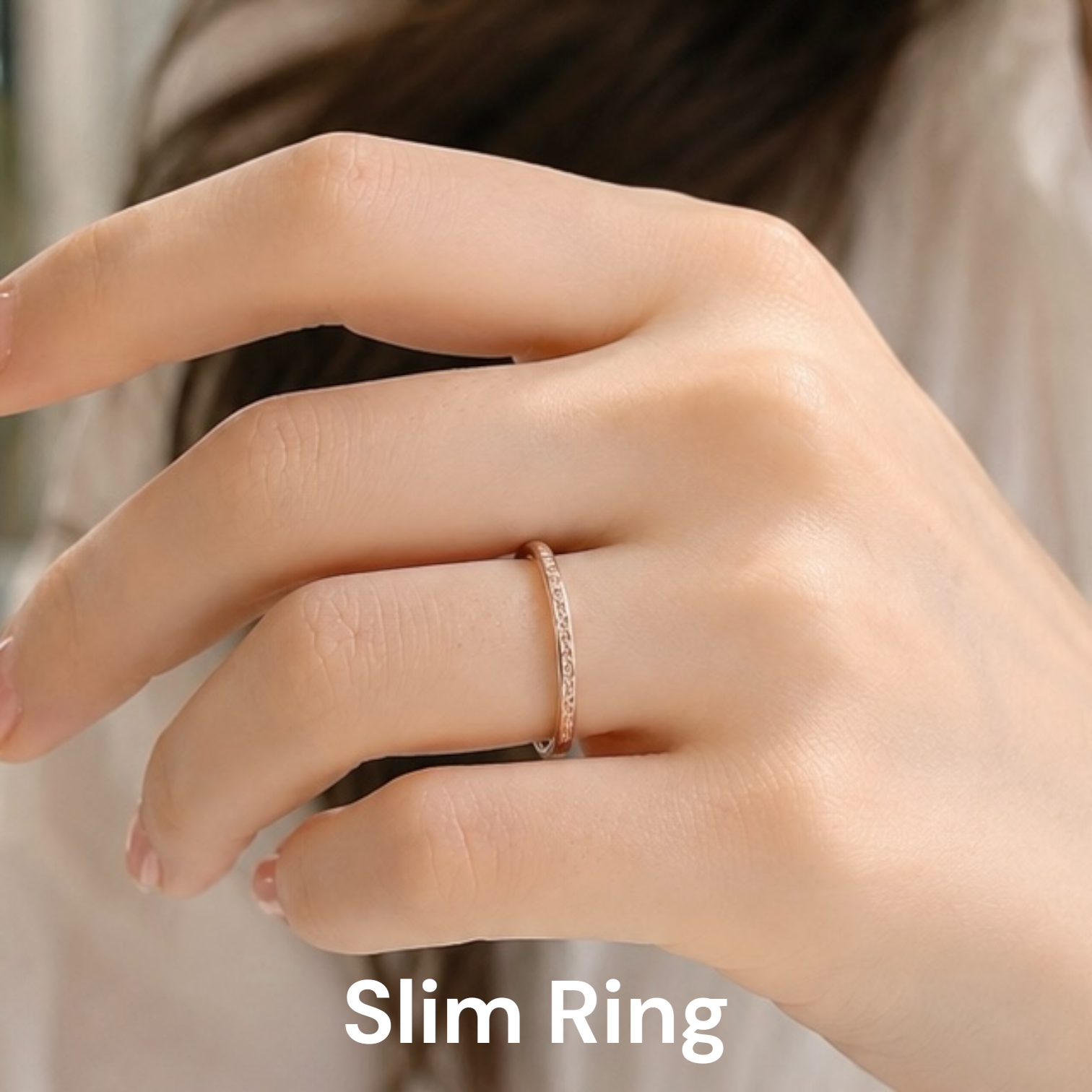 14K 컷팅 레이어드 반지 1.8mm 슬림 데일리 여성 - 상품 이미지
