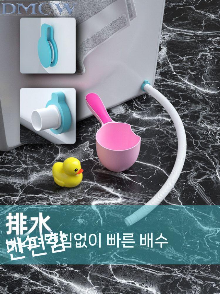반신욕 접이식욕조 가정용욕조 목욕통 공간절약 홀로사우나 블루 - 상세 이미지 3