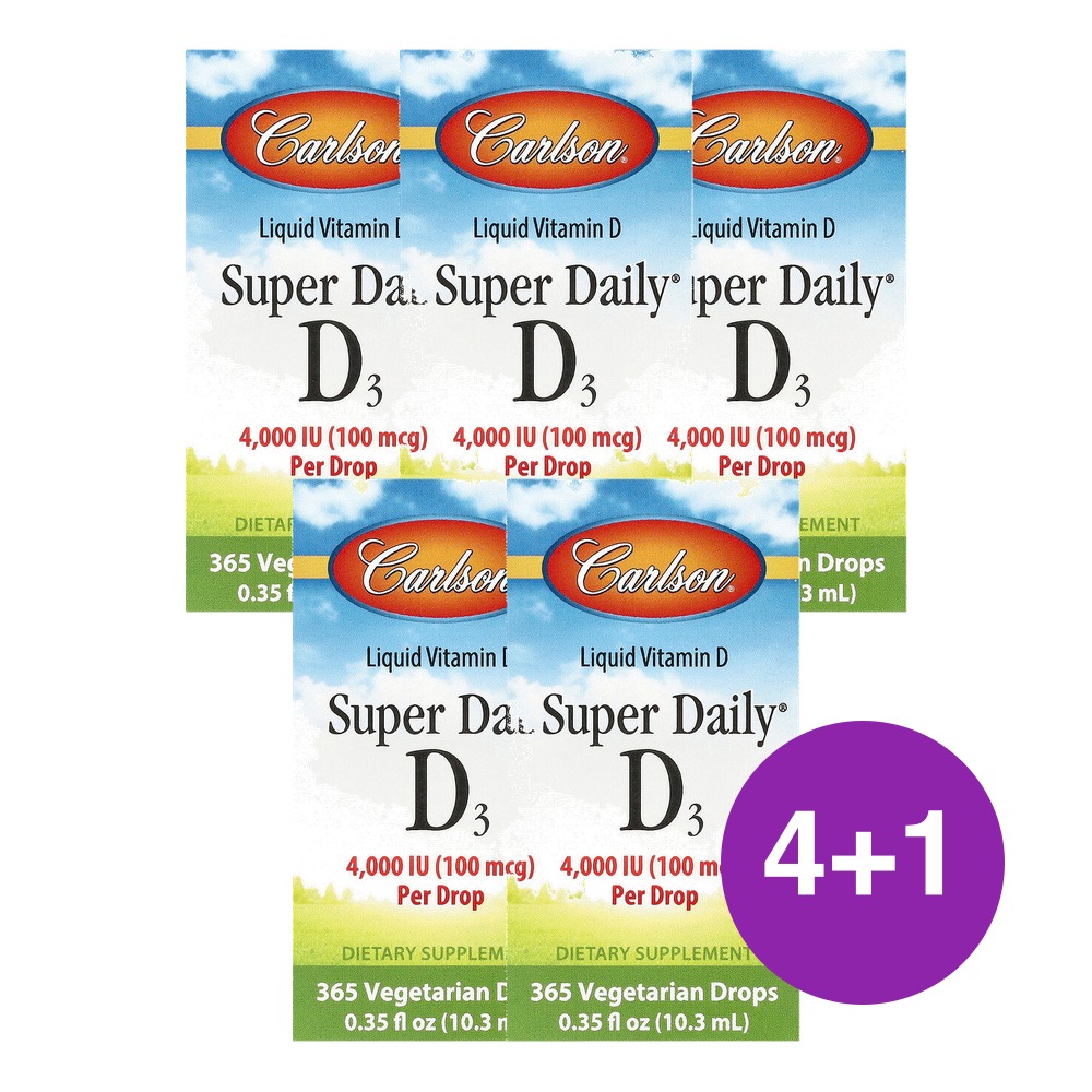 칼슨랩스 Super Daily D3 100mcg 4000IU 10.3ml, 5개 - 상품 이미지