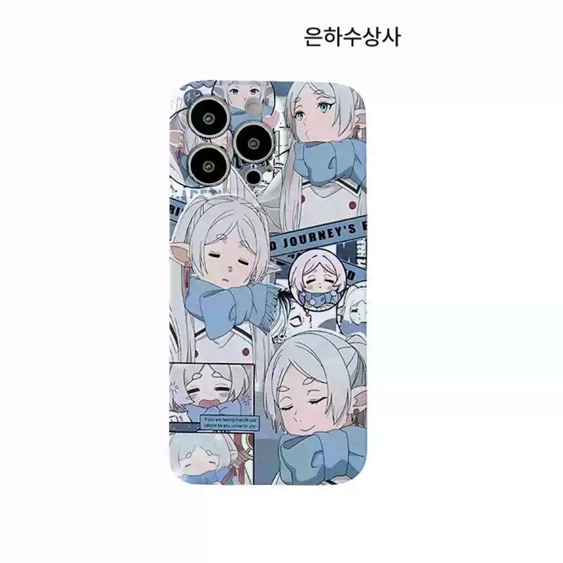 장송의 프리렌 아이폰 케이스 16 15 14 프로 맥스 실리콘 핸드폰 커버 보호 은하수상사 필름 5859 iPhone16 - 상품 이미지