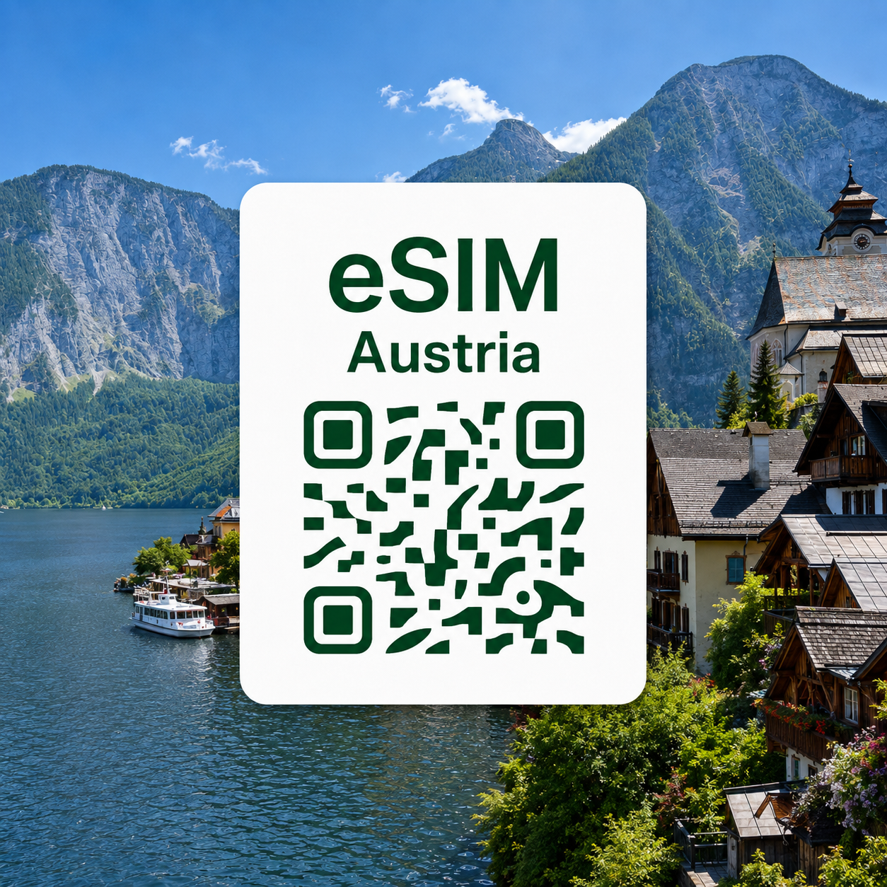 오스트리아 로컬망 이심 eSIM 3AT 5G 빈 할슈타트 잘츠부르크 인스부르크 첼암제 베르펜 이심통 - 메인 이미지