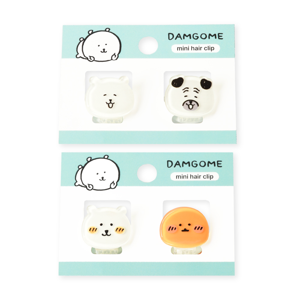 [예약판매] 담곰이 미니 헤어 집게핀 2p 세트 퍼그 나가노 농담곰 굿즈 이미지 6