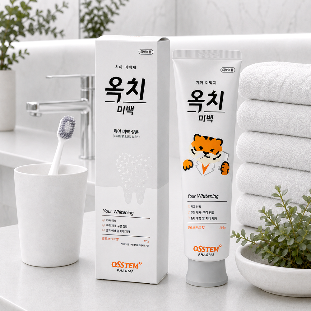 오스템 옥치 치아미백치약 클로브민트향 치과 약국 치약 105g, 5개 - 상세 이미지 4