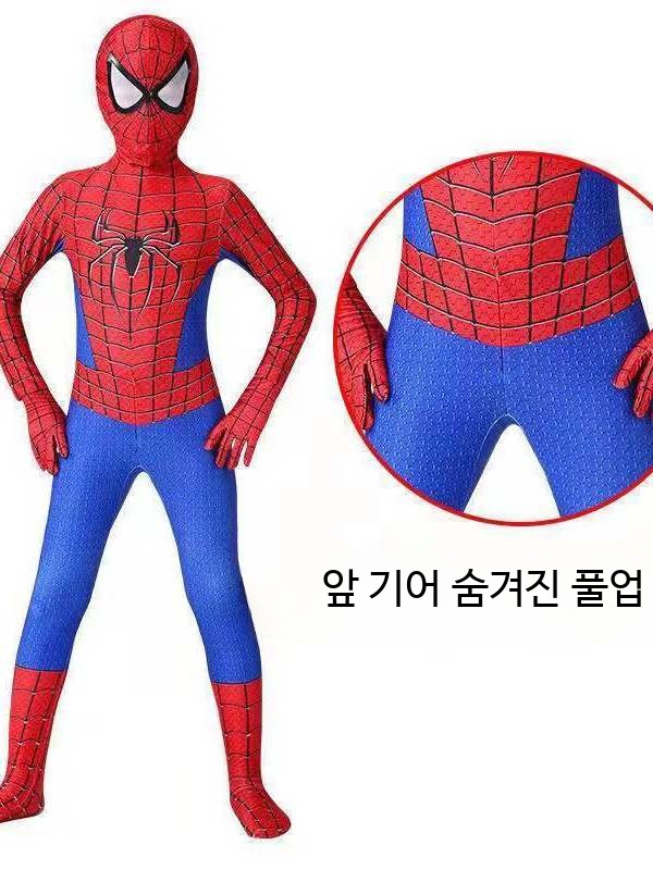 성인 스파이더 맨 의상 슈퍼 히어로 젠타이 점프 슈트 남성용 코스프레 바디 헤드 기어 할로윈 카니발 - 상세 이미지 3
