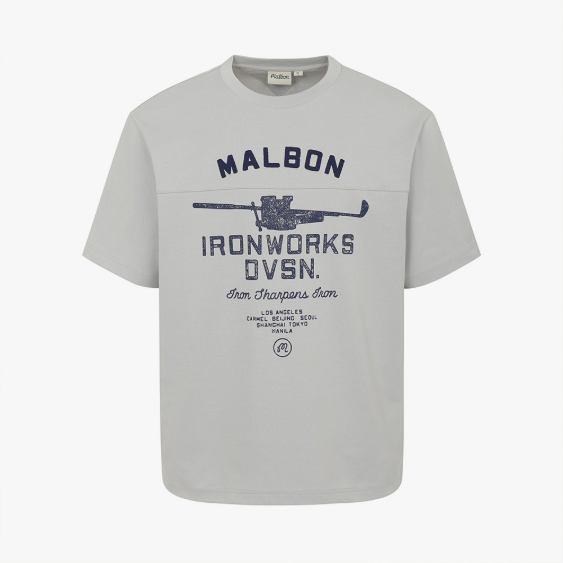 [백화점상품]말본 MALBON 남성 라운드 반팔티 데일리 캐주얼 26FW 라운딩 필드 이미지 7
