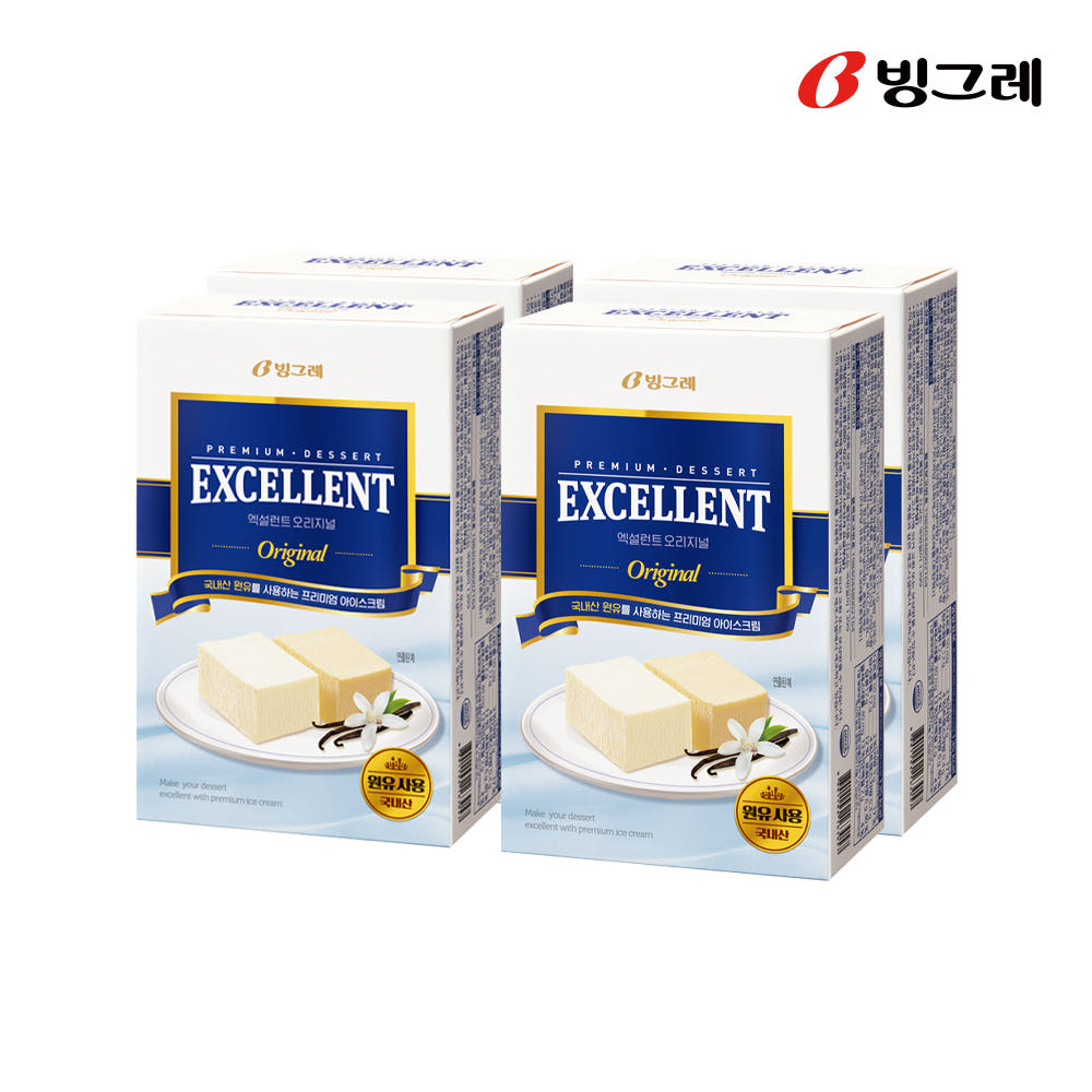 빙그레 더 엑설런트 오리지널 800ml 4박스 아이스크림 가격 비교 빙그레 본사직영몰 빙그레 더 엑설런트 오리지널 800ml 4박스 아이스크림