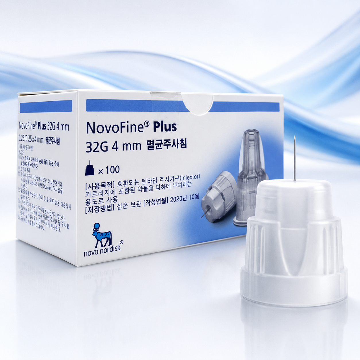 노보파인 플러스 멸균 펜니들 32G 4mm 인슐린 주사침 주사기 주사바늘 NovoFine - 상세 이미지 3