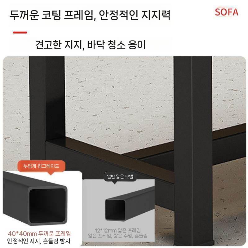 등받이 벤치 긴 벤치쇼파 의자 대기실 60x45x45cm - 상세 이미지 3
