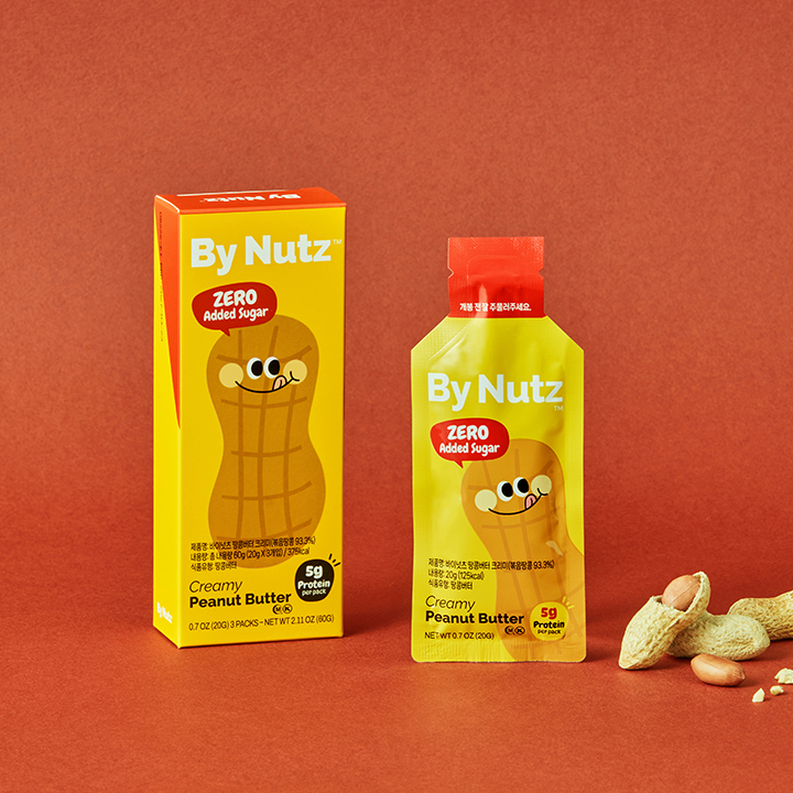 짜먹는 바이넛츠 무가당 피넛버터(20g) 3입 x 4박스(총 12입, 240g) - 상품 이미지