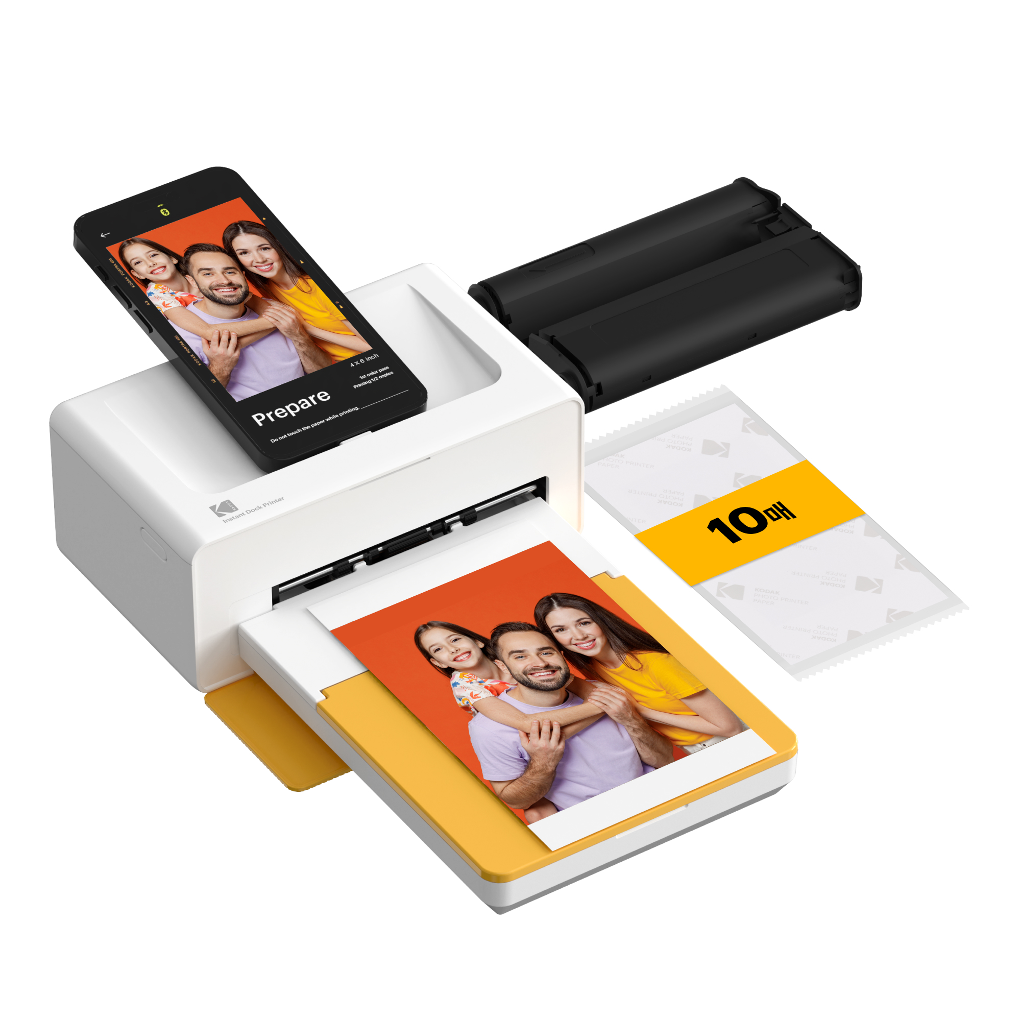 코닥 도크2 레트로 PD460 (카트리지 10매 내장) 가정용포토프린터 스마트폰 사진인화기 - 상품 이미지