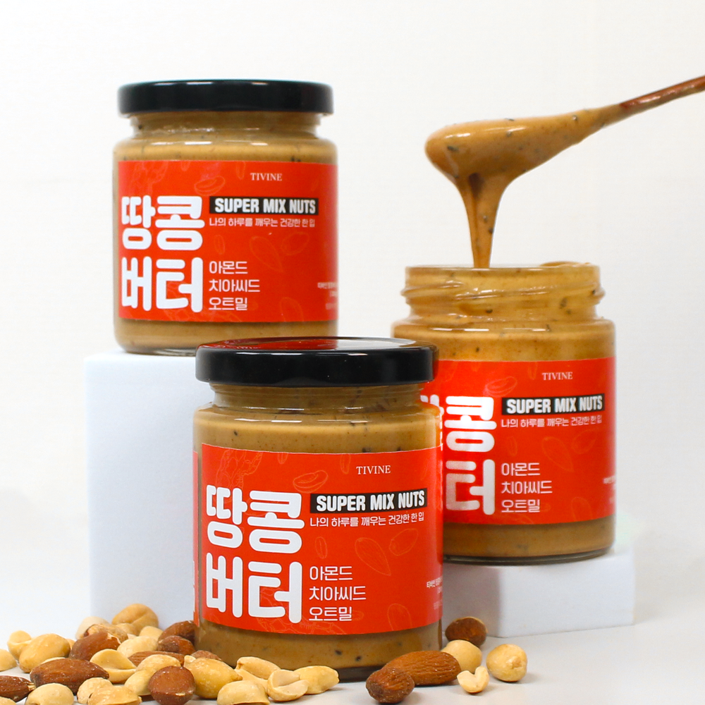 슈믹츠 땅콩 피넛 아몬드 버터 오트밀 치아씨드 슈퍼믹스너츠 스프레드 페이스트 200g - 메인 이미지