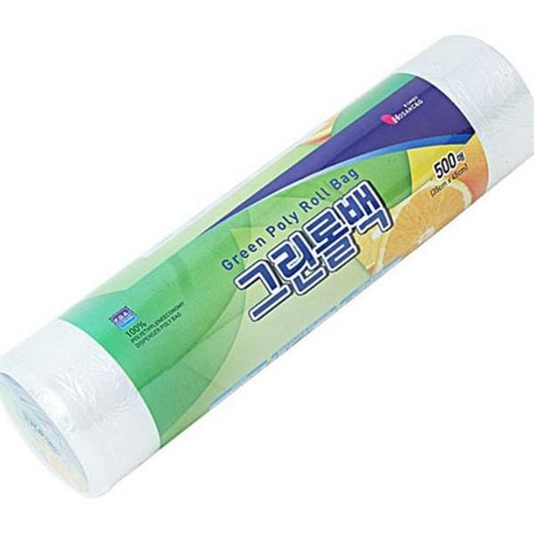 다용도 롤형 비닐 봉투 35x45x500매 위생 과일 보관 봉투 식재료 - 상품 이미지
