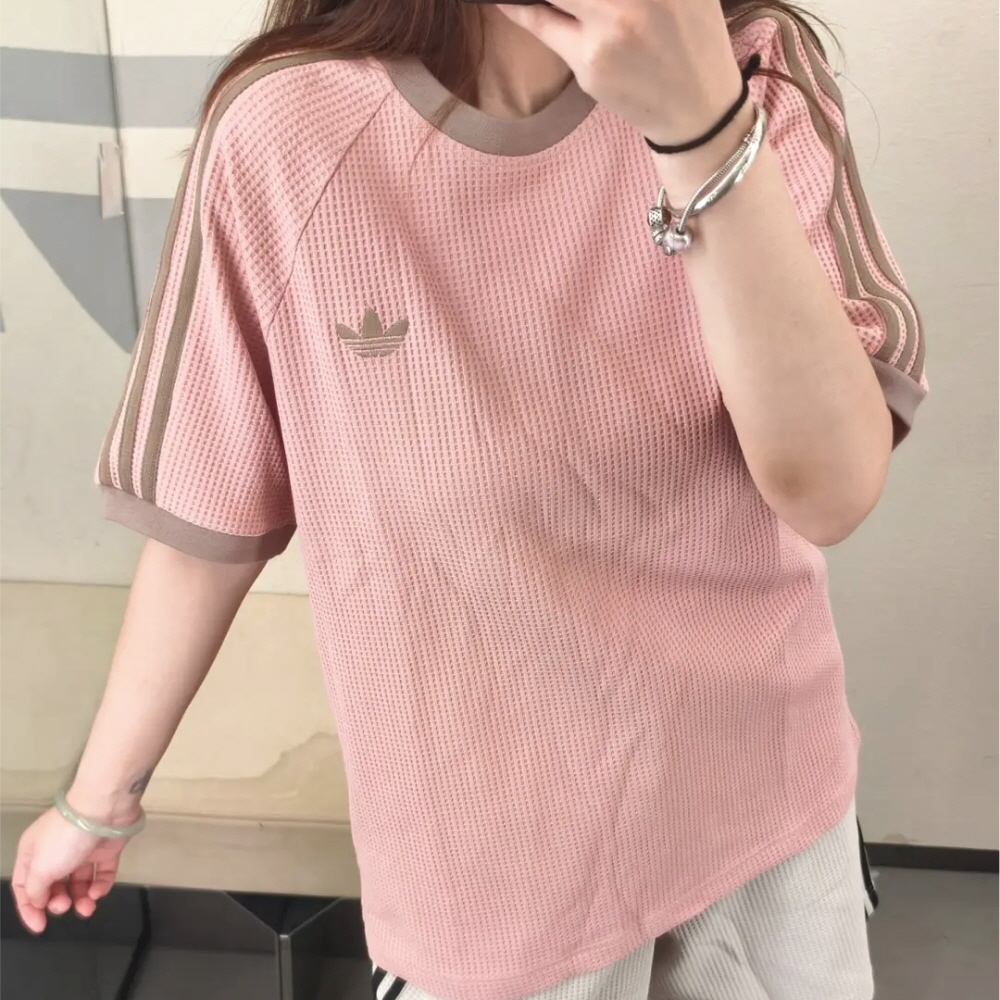 아디다스 오리지널 와플 캘리 남녀공용 반팔 티셔츠 핑크 KT7788 - 상세 이미지 5