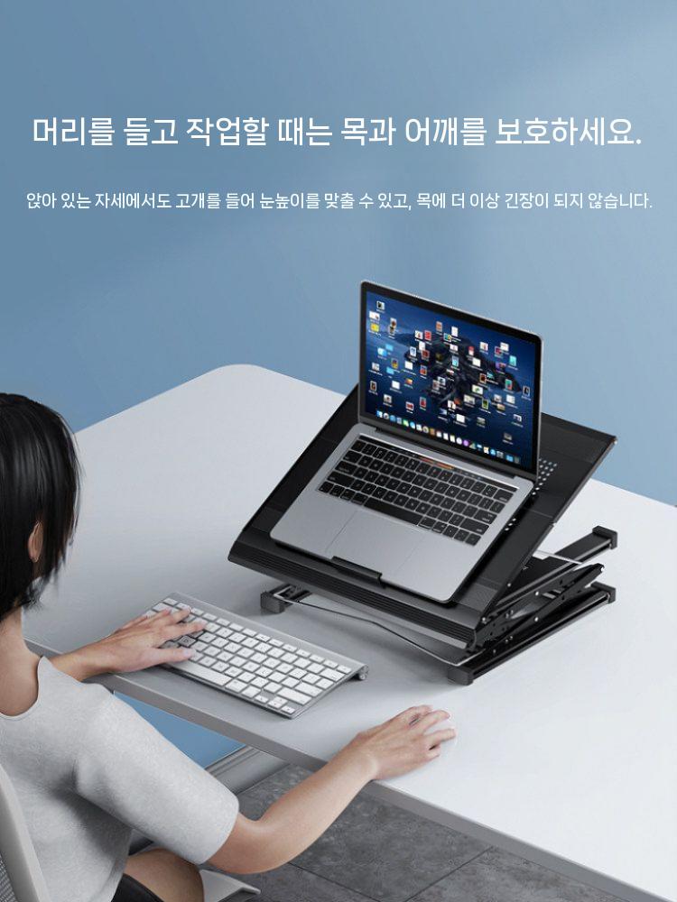컴퓨터 높이조절 받침대 데스크탑 전동 거치대 지지대 선반 실버 이미지 7