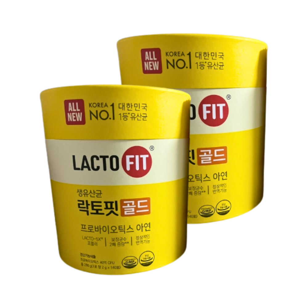 락토핏 골드 140포 x2통 (280일분) All New 리뉴얼 보장균수 40억CFU - 상품 이미지