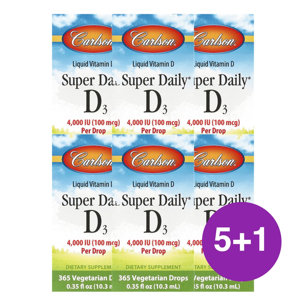 칼슨랩스 Super Daily D3 100mcg 4000IU 10.3ml, 6개 - 상품 이미지
