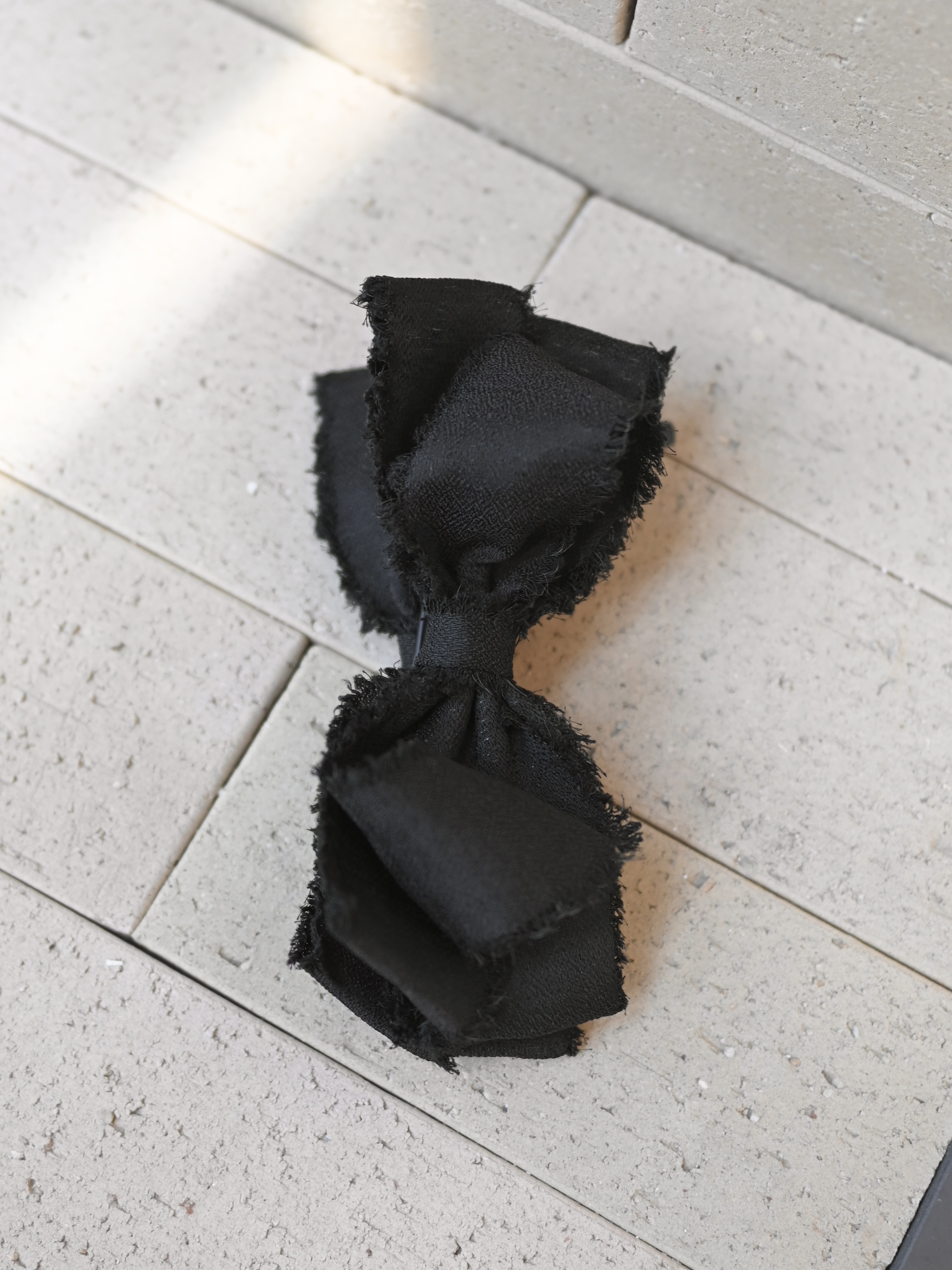 바나나핀 날리 쉬폰 빅 리본 올림머리집게핀 헤어바렛 데일리 심플 10cm 이미지 7