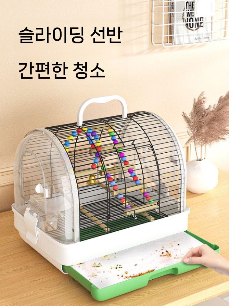 앵무새 케이지 이동장 투명 가방 새장 외출용 조류 놀이터 케이지 이미지 6