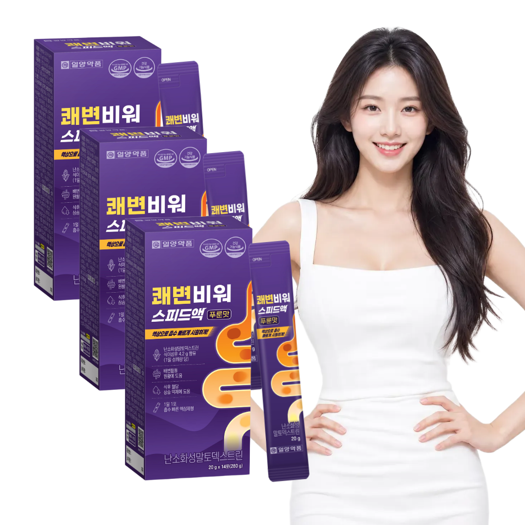 일양약품 장쾌변 수용성 식이섬유 난소화성말토덱스트린 푸룬 장청소 약6주분 - 상품 이미지