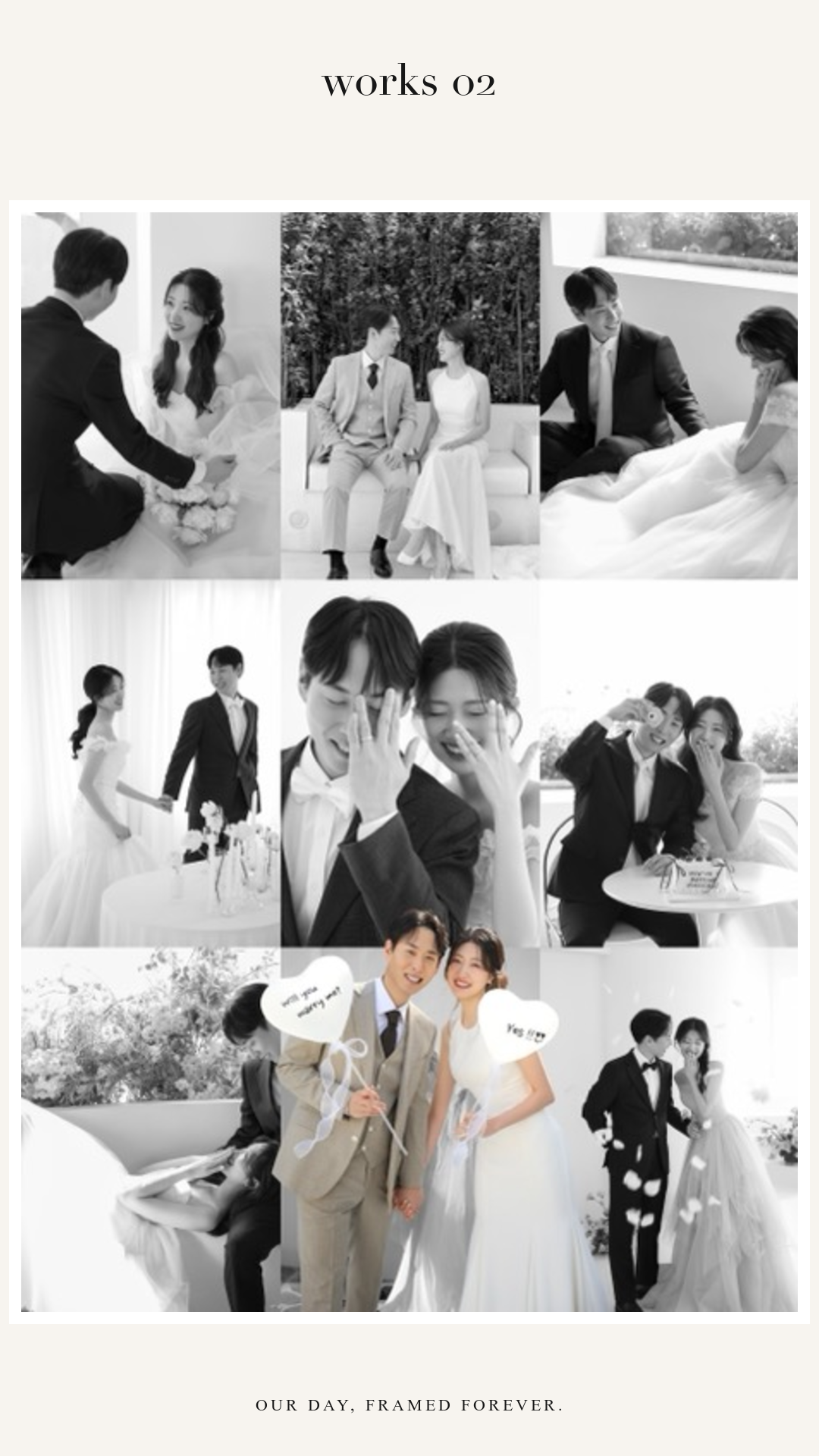 하루프레임 웨딩액자 A2 대형 콜라주 포토테이블 신혼집 인테리어 주문제작 420x594mm - 상세 이미지 4