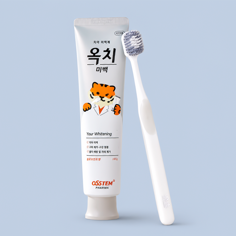 오스템 옥치 치아미백치약 클로브민트향 치과 약국 치약 105g, 3개 이미지 8